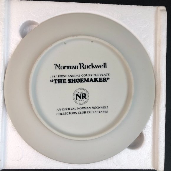 Norman Rockwell "The Shoemaker - 1981 Annual Collector's Plate - Picture 4 of 6
